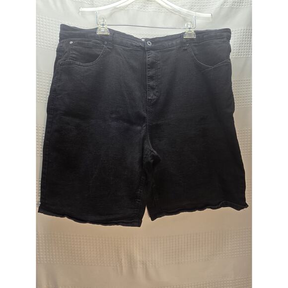 Smith & Mills Denim Shorts Mens Size 46 Black Dark Washed Stretch - Picture 1 of 9